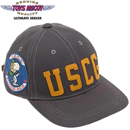 TMA2526 / TOYS McCOY COTTON HERRINGBONE CAP SNOOPY "U.S.C.G. "