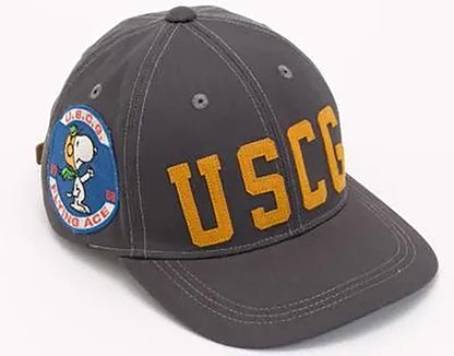 TMA2526 / TOYS McCOY COTTON HERRINGBONE CAP SNOOPY "U.S.C.G. "