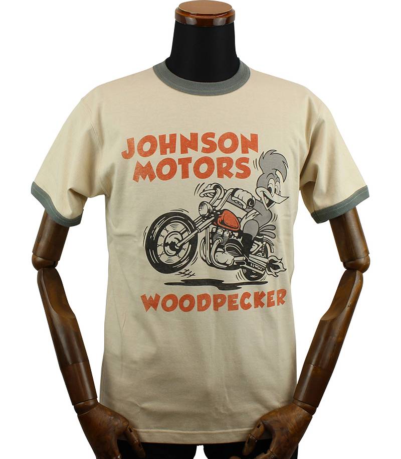 TMC2349 / TOYS McCOY WOODY WOODPECKER TEE " JOHNSON MOTORS "