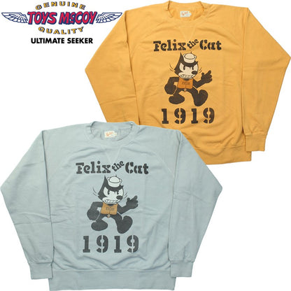 TMC2449 / TOYS McCOY GARMENT DYING SWEAT SHIRT FELIX THE CAT "1919"