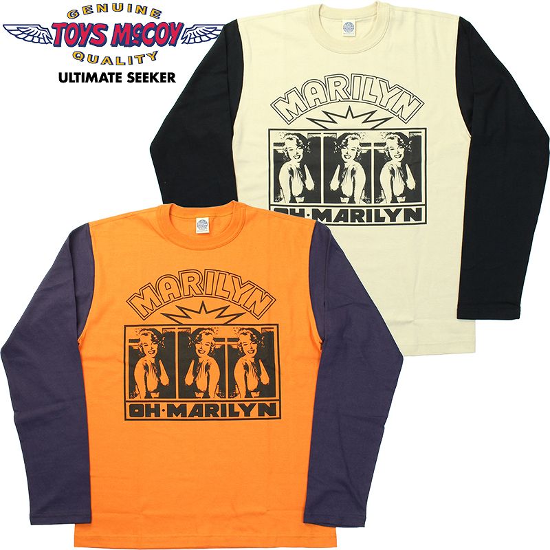 TMC2453 / TOYS McCOY LONG SLEEVE TEE MARILYN MONROE "OH・MARILYN"