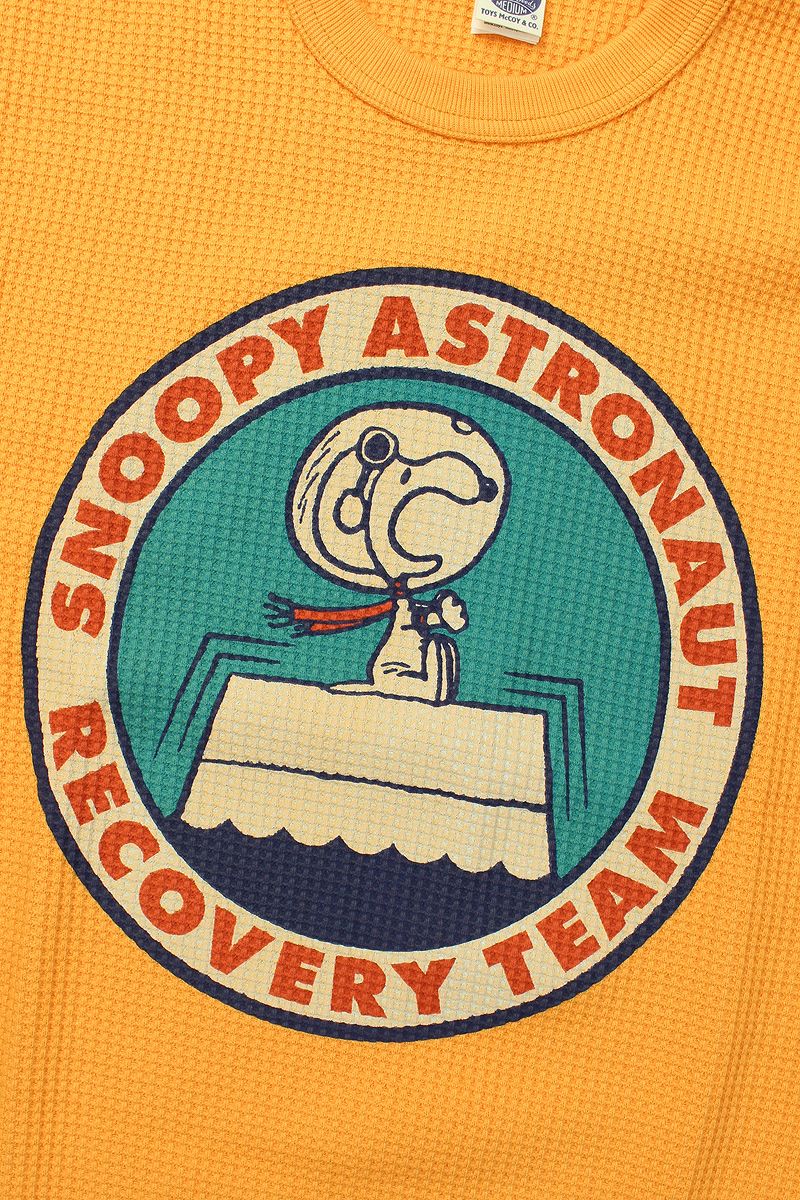 TMC2454 / TOYS McCOY BIG WAFFLE CREW NECK SHIRT "SNOOPY ASTRONAUT RECOVERY TEAM"