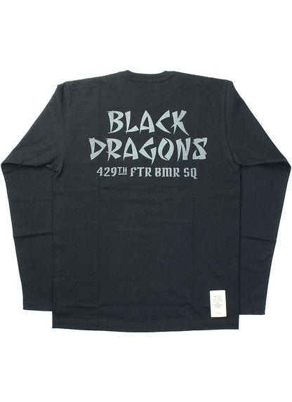 TMC2459 / TOYS McCOY MILITARY LONG SLEEVE TEE 429TH FTR BMR SQ " BLACK DRAGONS "