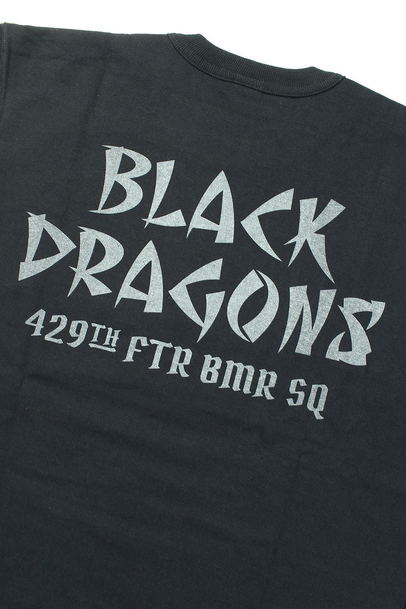 TMC2459 / TOYS McCOY MILITARY LONG SLEEVE TEE 429TH FTR BMR SQ " BLACK DRAGONS "