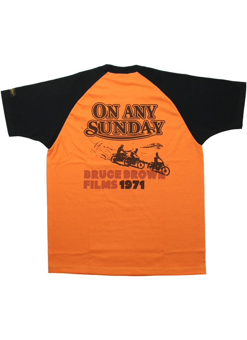 TMC2511 / TOYS McCOY ON ANY SUNDAY RAGLAN TEE " ON ANY SUNDAY CALIF. "