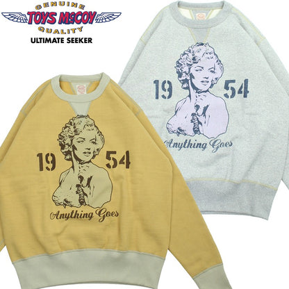 TMC2545 / TOYS McCOY HEAVYWEIGHT SWEAT MARILYN MONROE "ANYTHING GOES"
