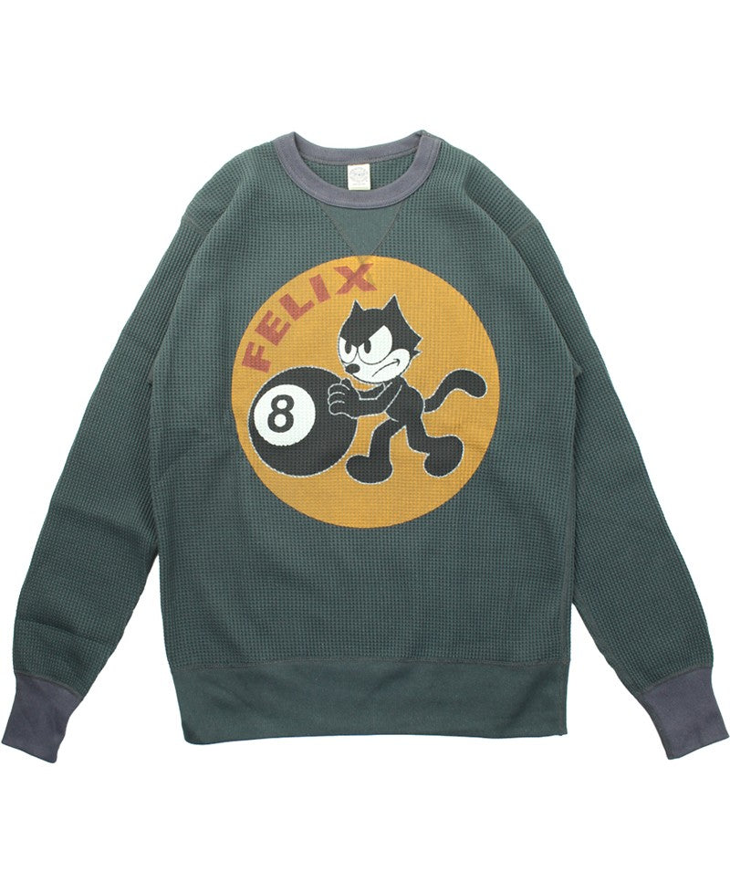 TMC2546 / TOYS McCOY BIG WAFFLE CREW NECK SHIRT "FELIX 8 BALL"