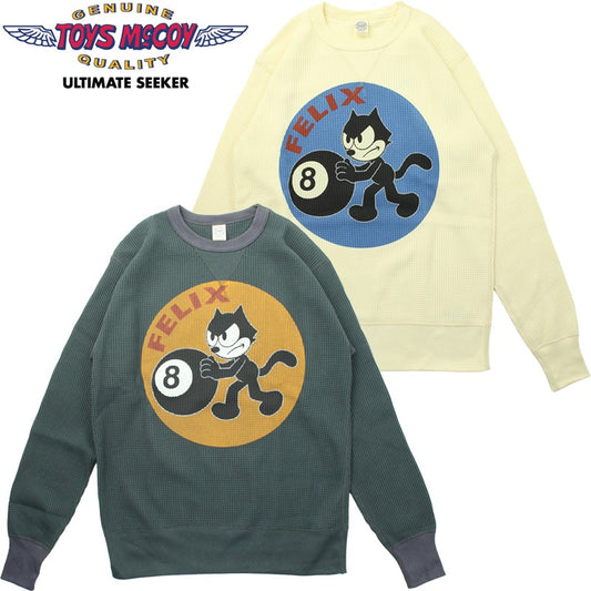TMC2546 / TOYS McCOY BIG WAFFLE CREW NECK SHIRT "FELIX 8 BALL"