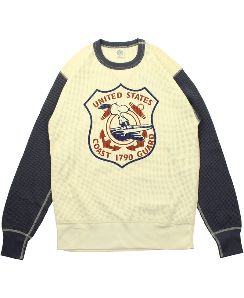 TMC2549 / TOYS McCOY BIG WAFFLE CREW NECK SHIRT SNOOPY "U.S.COAST GUARD "