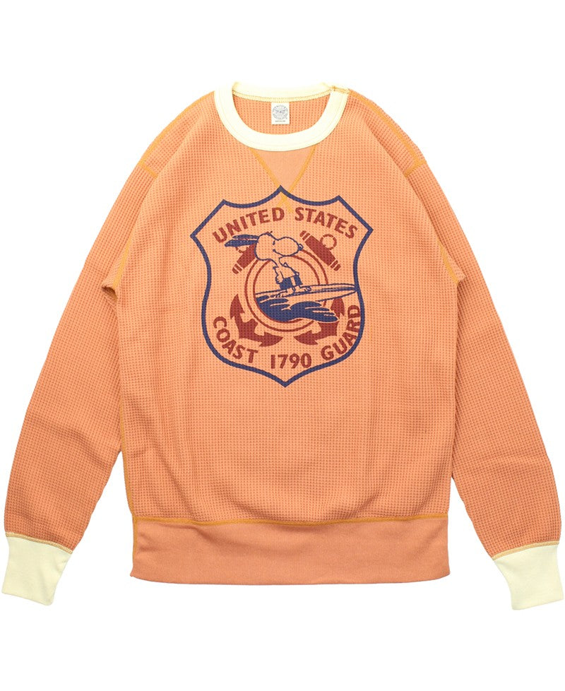 TMC2549 / TOYS McCOY BIG WAFFLE CREW NECK SHIRT SNOOPY "U.S.COAST GUARD "
