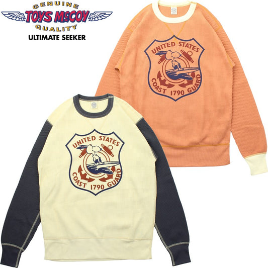 TMC2549 / TOYS McCOY BIG WAFFLE CREW NECK SHIRT SNOOPY "U.S.COAST GUARD "