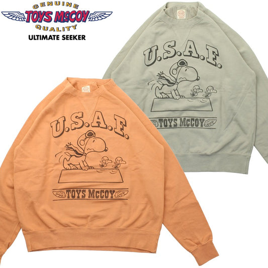 TMC2550 / TOYS McCOY GARMENT DYING SWEAT SHIRT SNOOPY "U.S.A.F. FLYING ACE"
