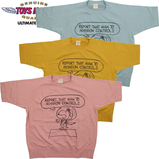 TMC2625 / TOYS McCOY SHORT SLEEVE SWEAT SHIRT SNOOPY " MISSION CONTROL !! "