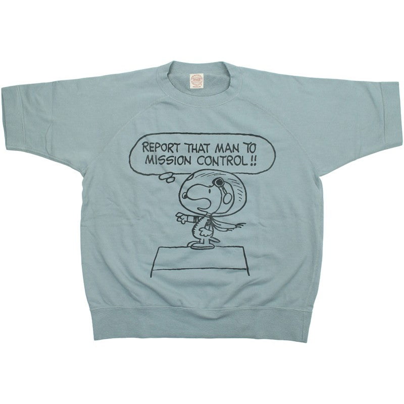 TMC2625 / TOYS McCOY SHORT SLEEVE SWEAT SHIRT SNOOPY " MISSION CONTROL !! "