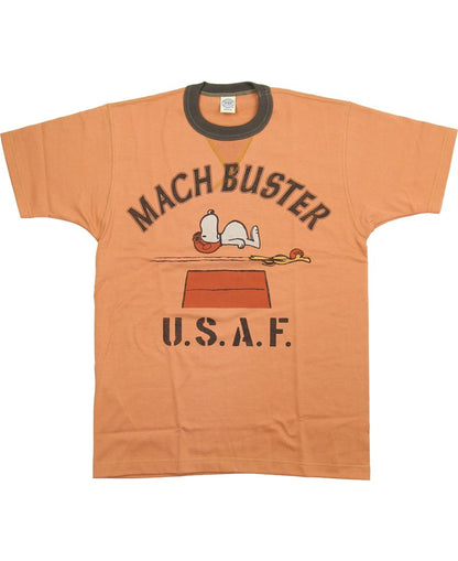 TMC2627 / TOYS McCOY PEANUTS TEE　SNOOPY " MACH BUSTER U.S.A.F. "