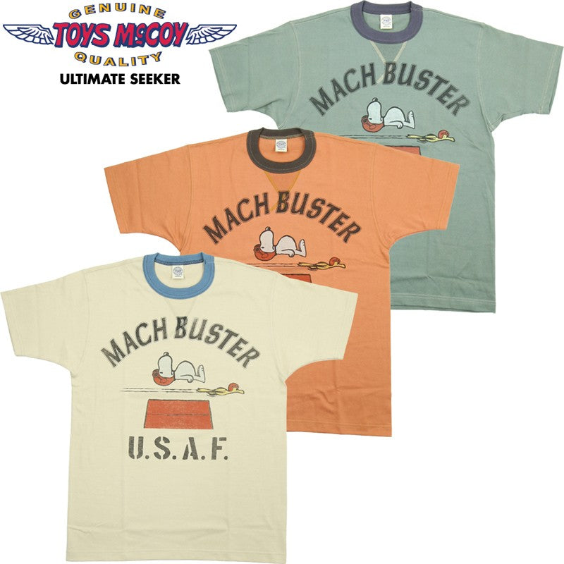 TMC2627 / TOYS McCOY PEANUTS TEE　SNOOPY " MACH BUSTER U.S.A.F. "