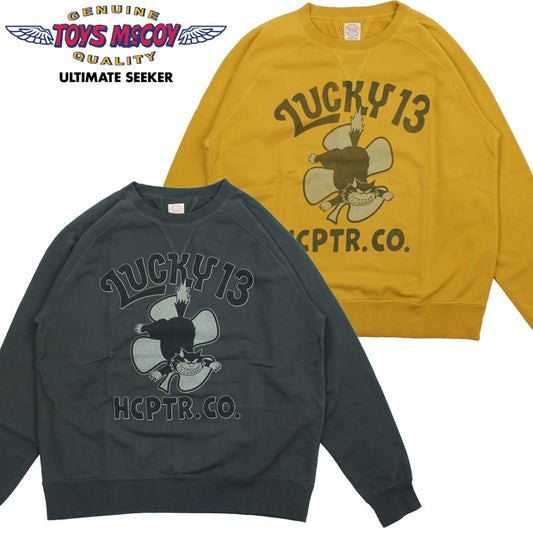 TMC2645 / TOYS McCOY GARMENT DYING SWEAT SHIRT "LUCKY13 HCPTR.CO."