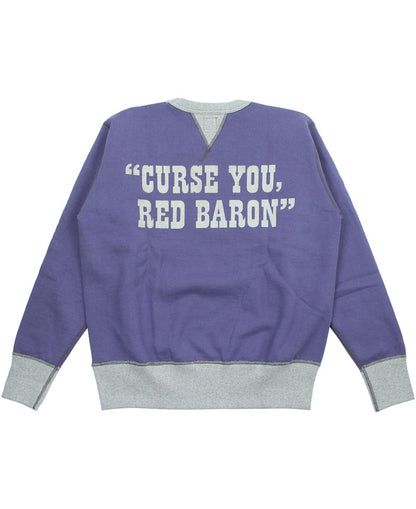 TMC2651 / TOYS McCOY HEAVYWEIGHT SWEAT SHIRT SNOOPY "CURSE YOU RED BARON"