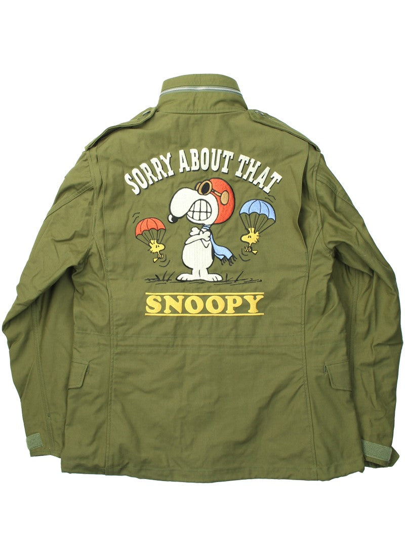 TMJ2426 / TOYS McCOY M-65 COAT,MAN'S,FIELD W/HOOD SNOOPY "SORRY ABOUT THAT"