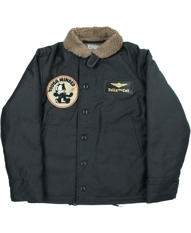 TMJ2522 / TOYS McCOY N-1 DECK JACKET FELIX THE CAT "TOUGH MINDED"