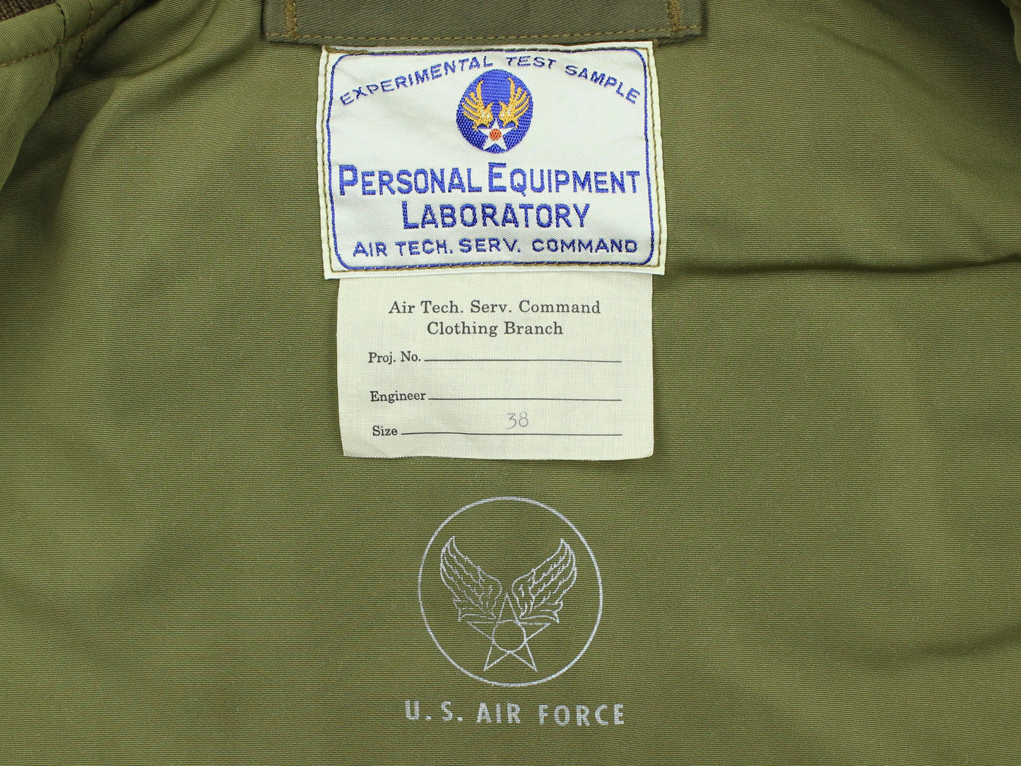 TMJ2604 / TOYS McCOY TYPE L-2 TEST SAMPLE T. McCOY "AF 30962600"