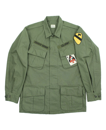 TMJ2605 / TOYS McCOY JUNGLE FATIGUE JACKET RIP STOP SNOOPY " CHARLIE DON'T SURF "