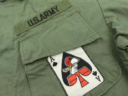 TMJ2605 / TOYS McCOY JUNGLE FATIGUE JACKET RIP STOP SNOOPY " CHARLIE DON'T SURF "