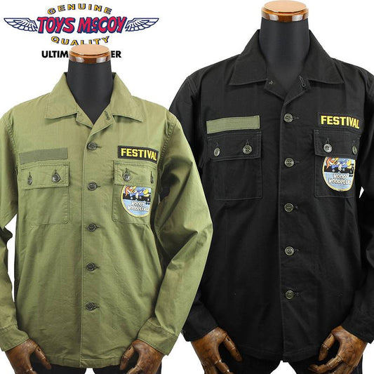 TMS2303 / TOYS McCOY UTILITY SHIRT, RIP STOP " WOODY WOODPECKER "