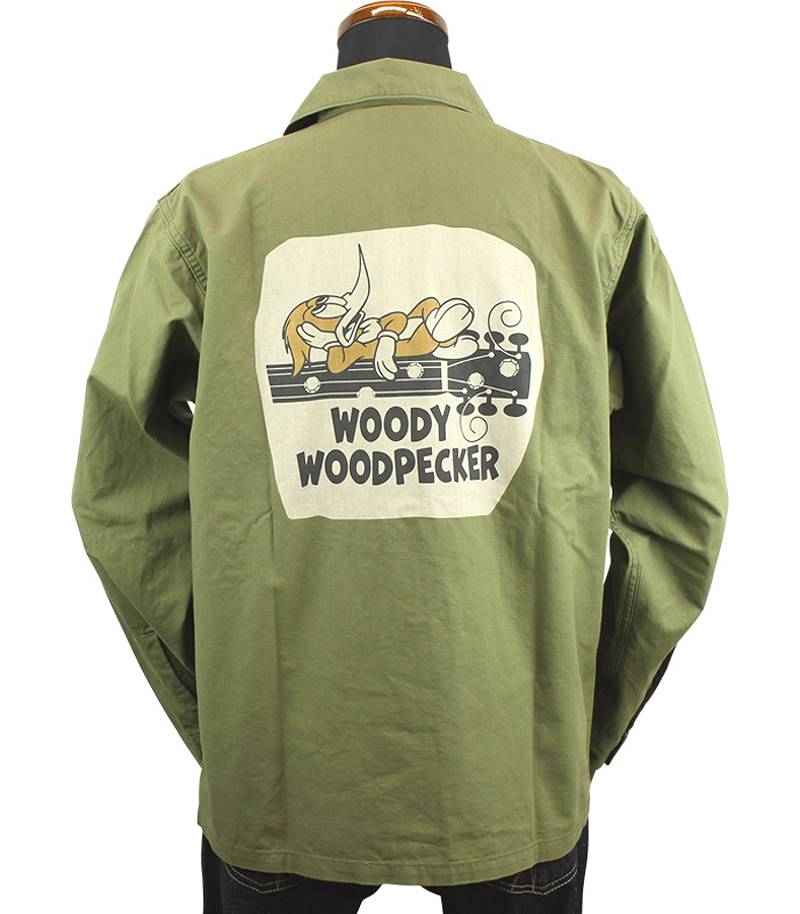 TMS2303 / TOYS McCOY UTILITY SHIRT, RIP STOP " WOODY WOODPECKER "