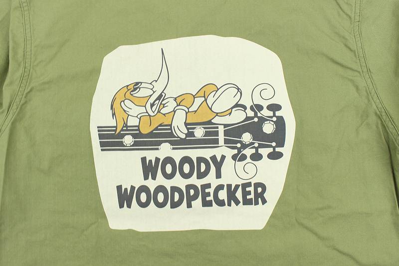 TMS2303 / TOYS McCOY UTILITY SHIRT, RIP STOP " WOODY WOODPECKER "