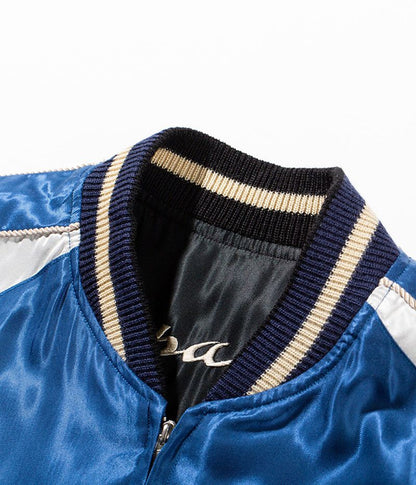 TT14650-125 / TAILOR TOYO Mid 1950s Style Acetate Souvenir Jacket “DRAGON & TIGER” × “JAPAN MAP”