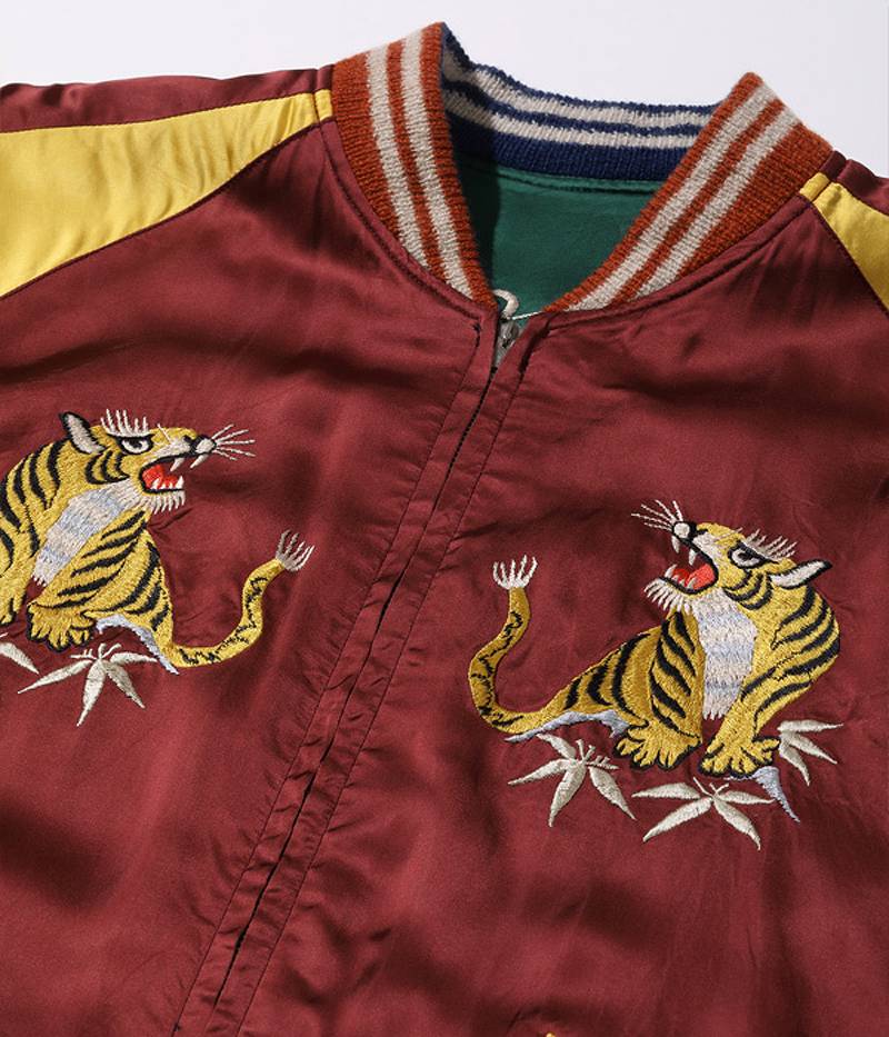 TT15416-145 / TAILOR TOYO Late 1940s Style Acetate Souvenir Jacket “KOSHO &  CO.” Special Edition “DRAGON & JAPAN MAP” × “ROARING TIGER”