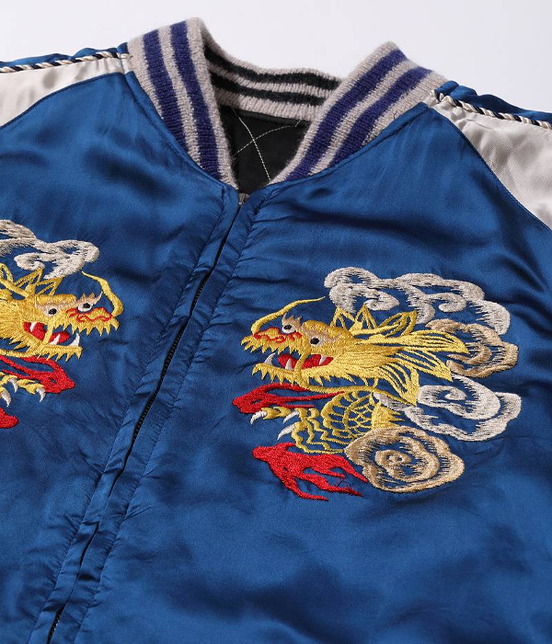 TT15417-119 / TAILOR TOYO Mid 1950s Style Acetate Quilted Souvenir Jacket “KOSHO & CO.” Special Edition “EAGLE & JAPAN MAP” × “DRAGON & TIGER”