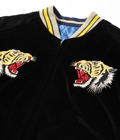 TT15544-119 / TAILOR TOYO Mid 1950s Style Velveteen Souvenir Jacket “ROARING TIGER” × “WHITE EAGLE”