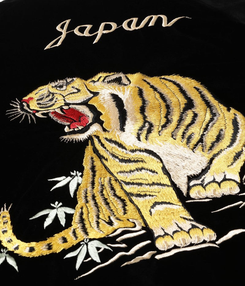 TT15544-119 / TAILOR TOYO Mid 1950s Style Velveteen Souvenir Jacket “ROARING TIGER” × “WHITE EAGLE”