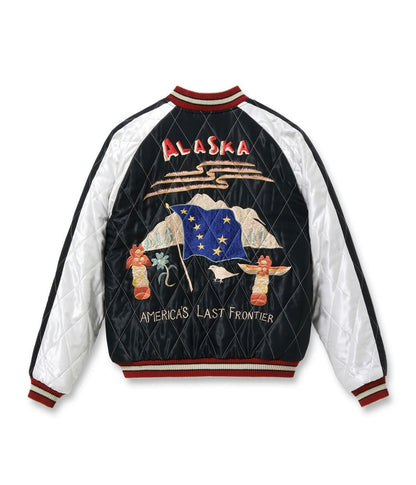 TT15544-128 / TAILOR TOYO Late 1950s Style Velveteen Souvenir Jacket “MOUNTAIN GOAT” × “ALASKAN FLAG”