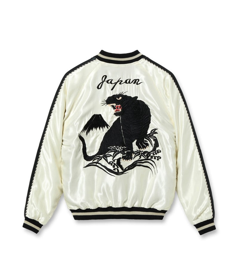 TT15682-105 / TAILOR TOYO Mid 1950s Style Acetate Souvenir Jacket “BLACK TIGER” × “DUELLING DRAGONS”