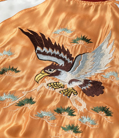 TT15682-119 / TAILOR TOYO Early 1950s Style Acetate Souvenir Jacket “WHITE DRAGON” × “EAGLE”