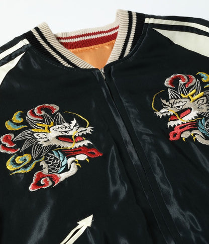 TT15682-119 / TAILOR TOYO Early 1950s Style Acetate Souvenir Jacket “WHITE DRAGON” × “EAGLE”