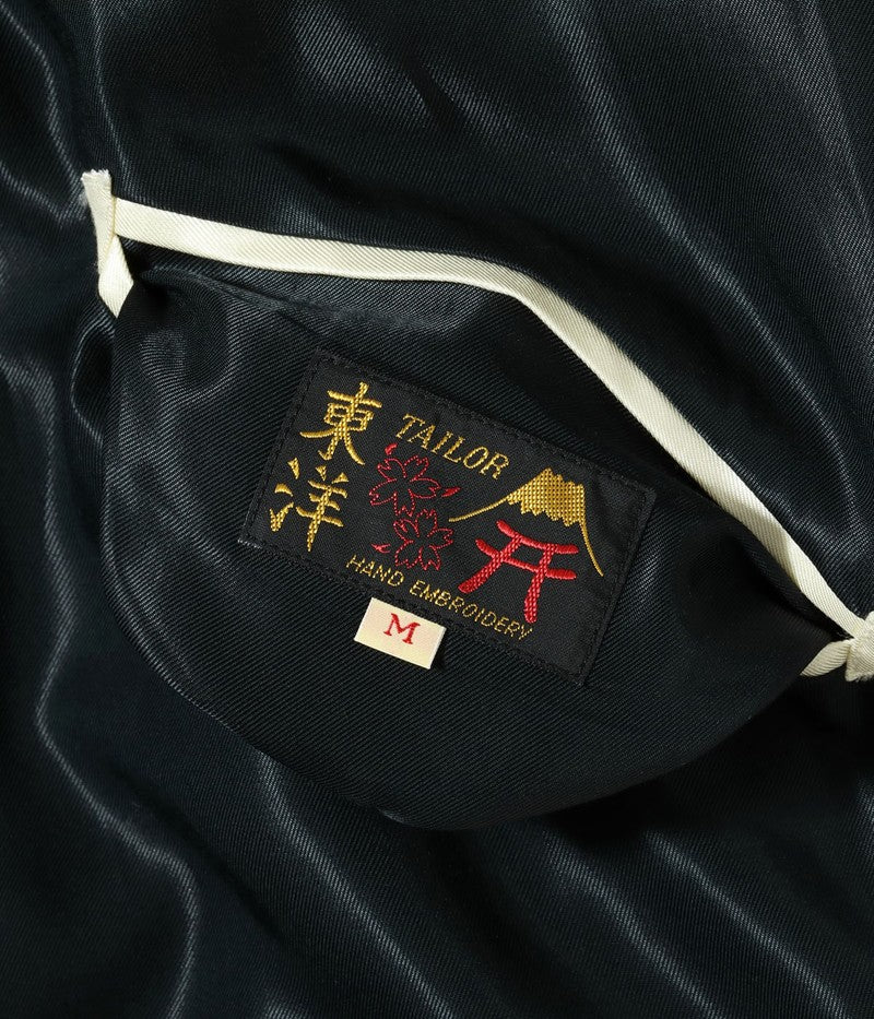 TT15682-119 / TAILOR TOYO Early 1950s Style Acetate Souvenir Jacket “WHITE DRAGON” × “EAGLE”