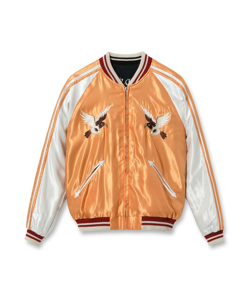 TT15682-119 / TAILOR TOYO Early 1950s Style Acetate Souvenir Jacket “WHITE DRAGON” × “EAGLE”