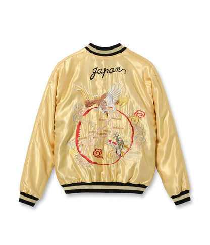 TT15682-145 / TAILOR TOYO Early 1950s Style Acetate Souvenir Jacket “ROARING TIGER” × “JAPAN MAP”