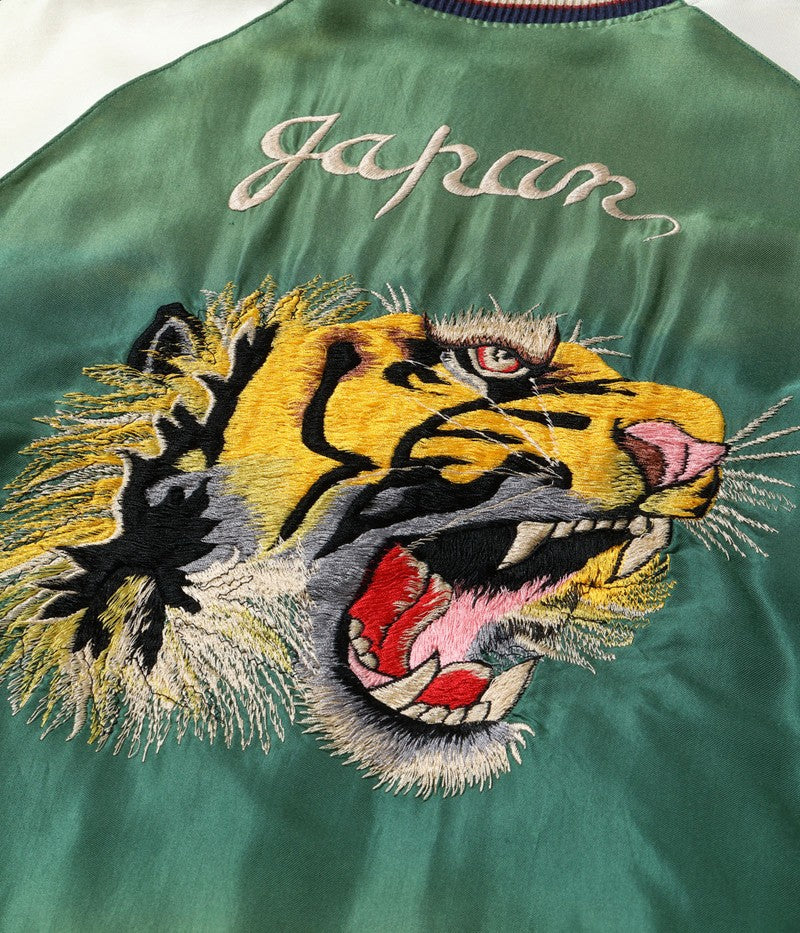 TT15710-145 / TAILOR TOYO Early 1950s Style Acetate Souvenir Jacket “TIGER HEAD” × “JAPAN MAP” (AGING MODEL)