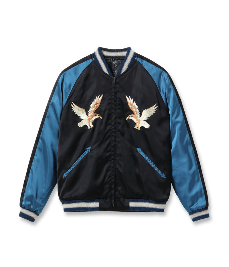 TT15717-119 / KOSHO & CO. TAILOR TOYO  Early 1950s Style Rayon Brocade × Acetate Souvenir Jacket TOYO ENTERPRISE 60th Anniversary Special Edition “TIGER & DRAGON” (BROCADE) × “EAGLE”