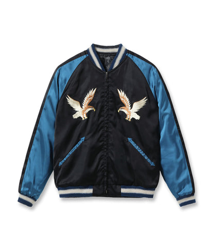 TT15717-119 / KOSHO & CO. TAILOR TOYO  Early 1950s Style Rayon Brocade × Acetate Souvenir Jacket TOYO ENTERPRISE 60th Anniversary Special Edition “TIGER & DRAGON” (BROCADE) × “EAGLE”