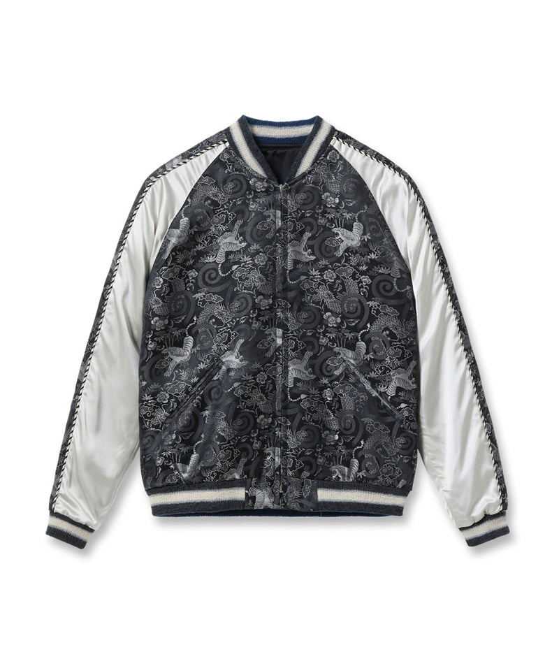 TT15717-119 / KOSHO & CO. TAILOR TOYO  Early 1950s Style Rayon Brocade × Acetate Souvenir Jacket TOYO ENTERPRISE 60th Anniversary Special Edition “TIGER & DRAGON” (BROCADE) × “EAGLE”