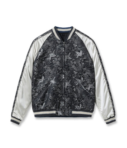 TT15717-119 / KOSHO & CO. TAILOR TOYO  Early 1950s Style Rayon Brocade × Acetate Souvenir Jacket TOYO ENTERPRISE 60th Anniversary Special Edition “TIGER & DRAGON” (BROCADE) × “EAGLE”