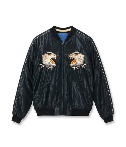 TT15790-119 / TAILOR TOYO Mid 1950s Style Acetate Souvenir Jacket SUKAJAN “WHITE TIGER” × “GOLD DRAGON”
