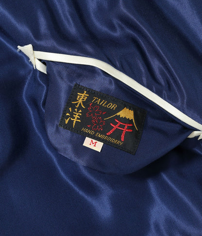 TT15790-128 / TAILOR TOYO Late 1950s Style Acetate Souvenir Jacket SUKAJAN “ALASKAN EAGLE” × “DOG SLED”