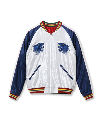 TT15790-170 / TAILOR TOYO Mid 1950s Style Acetate Souvenir Jacket “EAGLE” × “BLUE TIGER”